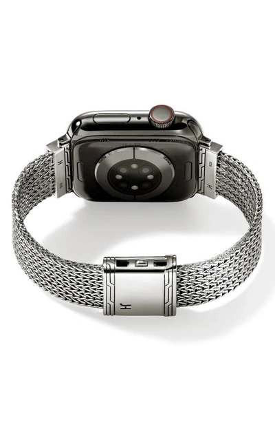 Shop John Hardy Smart Watch Strap Diamond Pavé, 18mm In Silver
