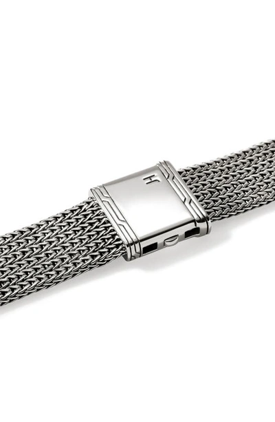 John Hardy Smart Watch Strap Diamond Pavé, 18mm In Silver