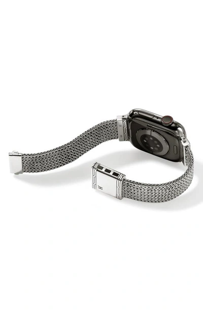 John Hardy Smart Watch Strap Diamond Pavé, 18mm In Silver