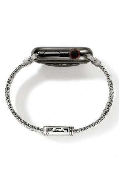 John Hardy Smart Watch Strap Diamond Pave, 12mm In Silver