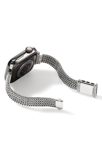 Shop John Hardy Smart Watch Strap Diamond Pave, 12mm In Silver