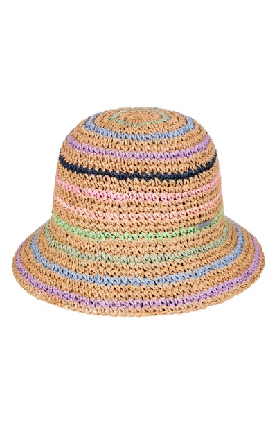 Shop Roxy Candied Peacy Bucket Hat In Natural Multi