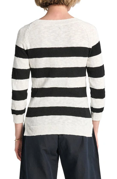 Shop Hatley Mariner Stripe Cotton Sweater In White