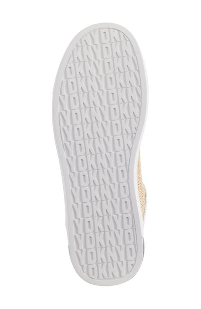Shop Dkny Logo Sneaker In White/ Natural