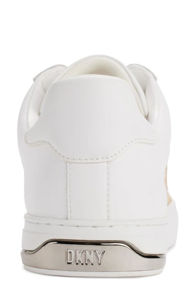 Shop Dkny Logo Sneaker In White/ Natural