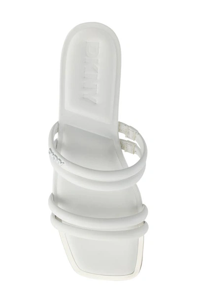 Dkny Square Toe Slide Sandal In Bright White