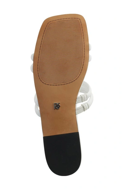 Dkny Square Toe Slide Sandal In Bright White
