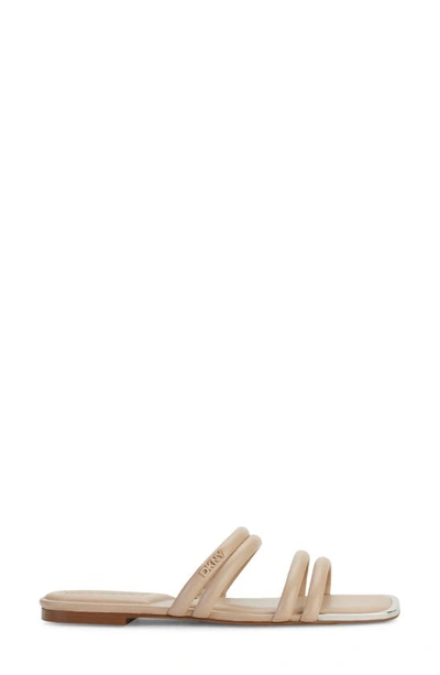 Shop Dkny Square Toe Slide Sandal In Light Taupe