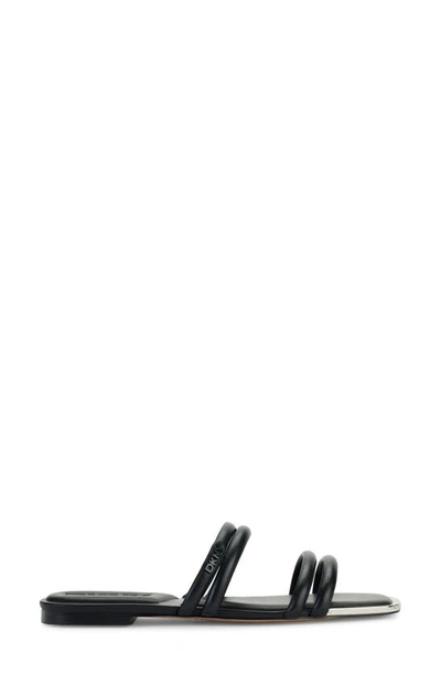 Shop Dkny Square Toe Slide Sandal In Black