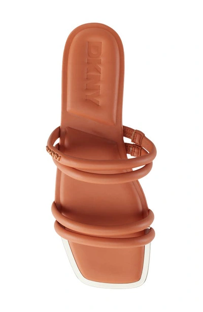 Dkny Square Toe Slide Sandal In Terracota