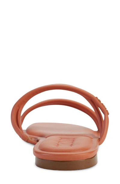 Shop Dkny Square Toe Slide Sandal In Terracota