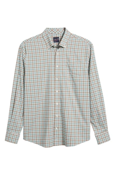 Shop Johnnie-o Wallace Prep-formance Check Button-down Shirt In Haze