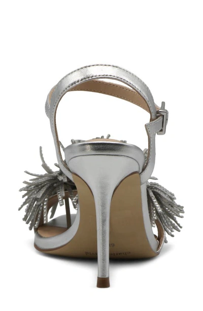 Shop Charles David Eternity Ankle Strap Sandal In Silver