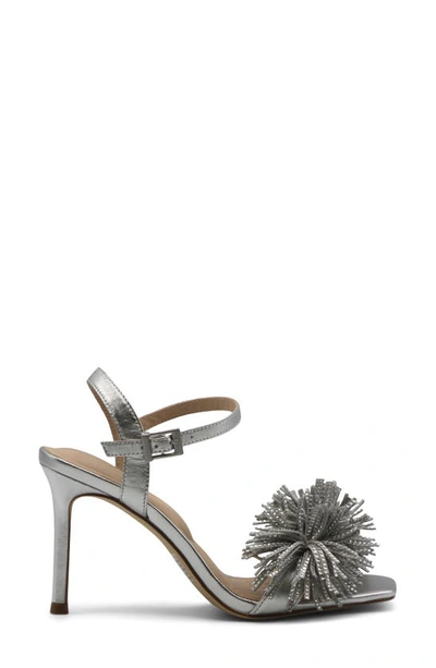 Shop Charles David Eternity Ankle Strap Sandal In Silver