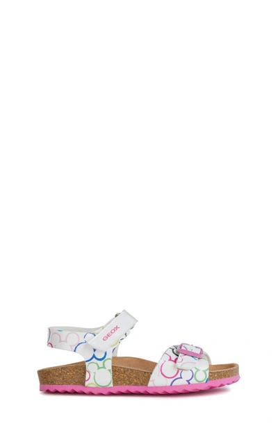 Shop Geox Kids' Adriel Sandal In White Multi