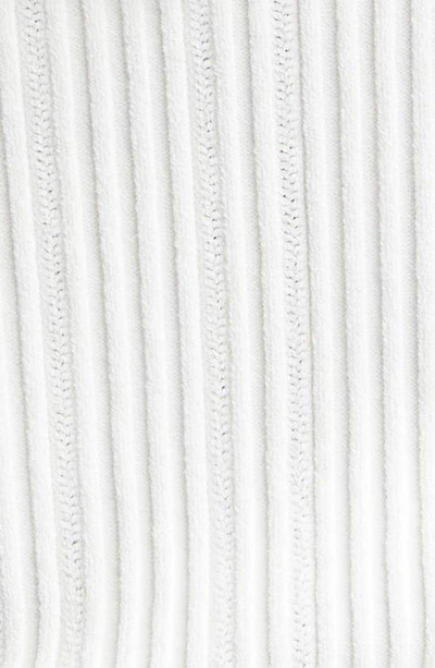 Shop Veronica Beard Yesenia Rib Cotton Surplice Sweater In Off-white