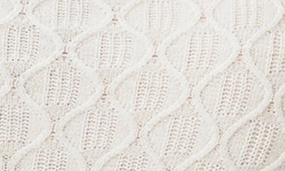 Shop Paige Beata Ruffle Cuff Cable Stitch Sweater In Ivory