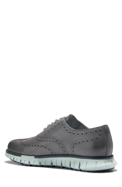 Shop Cole Haan Zerogrand Remastered Wingtip Derby Sneaker In Tornado/ Cloud Blue