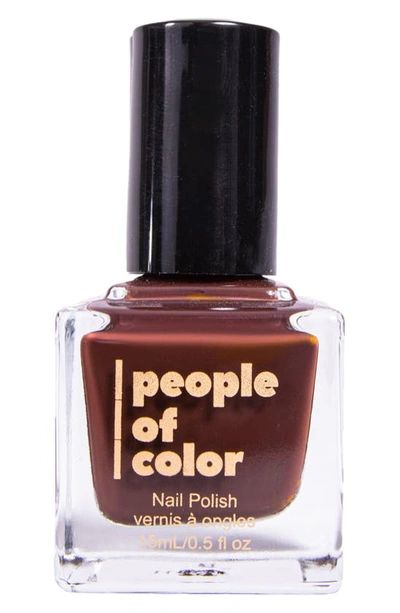 Shop People Of Color Mother Of Earth Nail Polish In Dark Brown