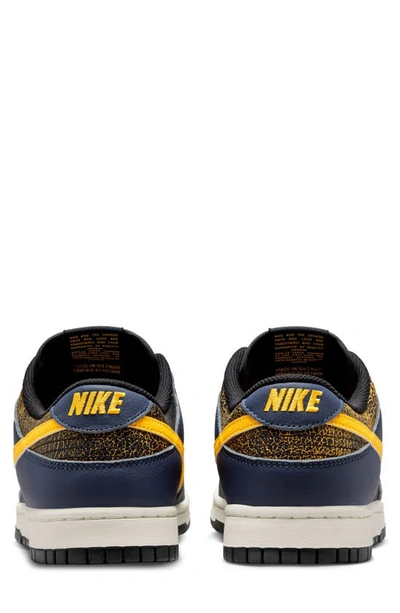Shop Nike Dunk Low Retro Basketball Sneaker In Black/ Tour Yellow/ Navy