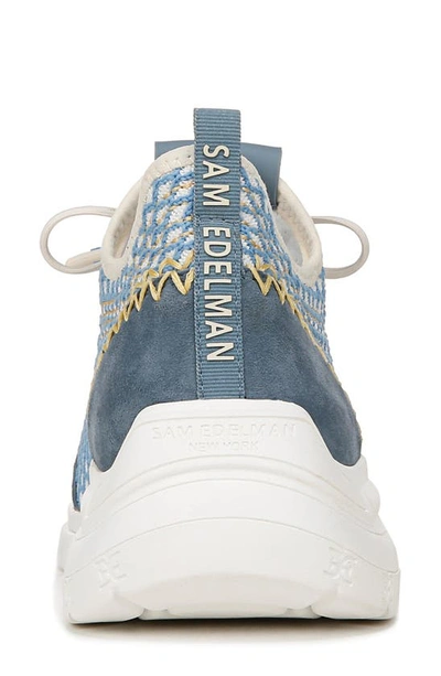 Shop Sam Edelman Chelsie Knit Sneaker In Summer Sky/blue Mist