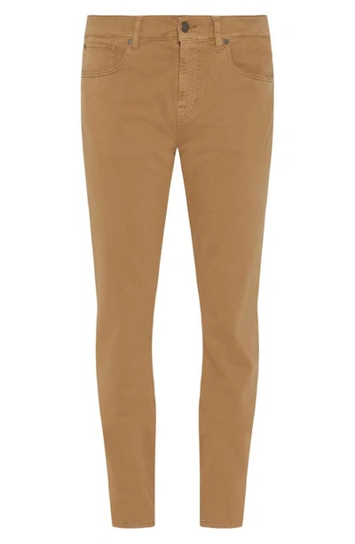 7 For All Mankind Slimmy Luxe Performance Plus Slim Fit Pants In Sand