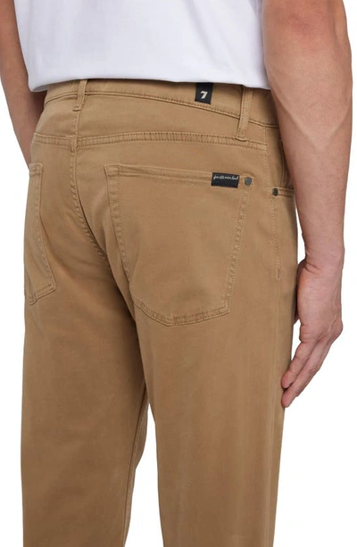 7 For All Mankind Slimmy Luxe Performance Plus Slim Fit Pants In Sand