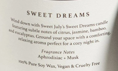 Shop Sweet July Sweet Dreams Scented Soy Wax Candle In Black