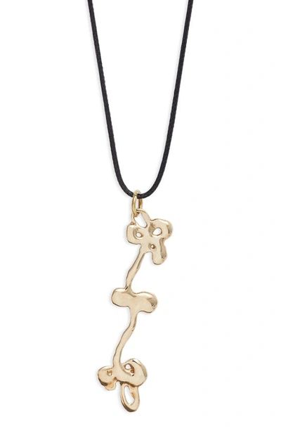 Shop Yam Flowerpot Pendant Necklace In Brass/ Bronze