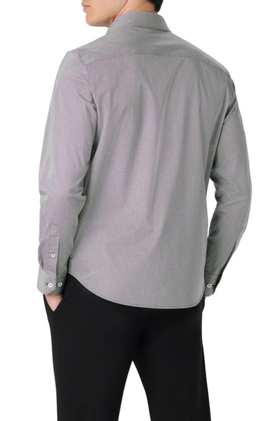 Shop Bugatchi James Ooohcotton® Stripe Button-up Shirt In Black