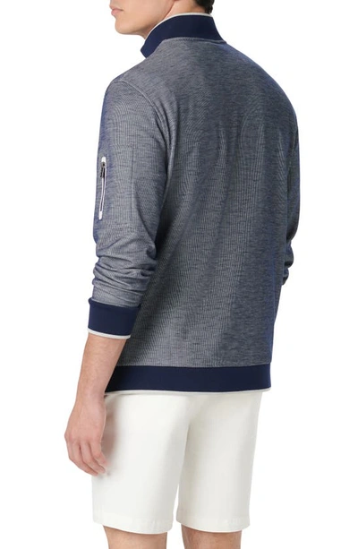 Shop Bugatchi Quarter Zip Pullover In Navy