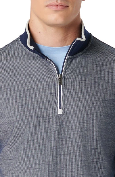 Shop Bugatchi Quarter Zip Pullover In Navy