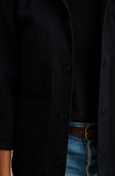 Alex Mill Britt Work Recycled Cotton Jacket In Washed Black