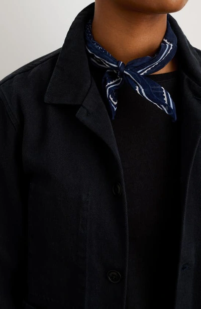 Alex Mill Britt Work Recycled Cotton Jacket In Washed Black