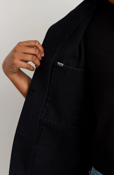 Alex Mill Britt Work Recycled Cotton Jacket In Washed Black