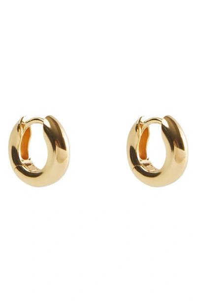Argento Vivo Small Chubby Huggie Hoop Earrings In Gold