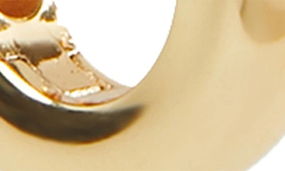 Argento Vivo Small Chubby Huggie Hoop Earrings In Gold