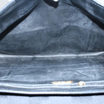 Shop Fendi Pequin Black Canvas Clutch Bag ()