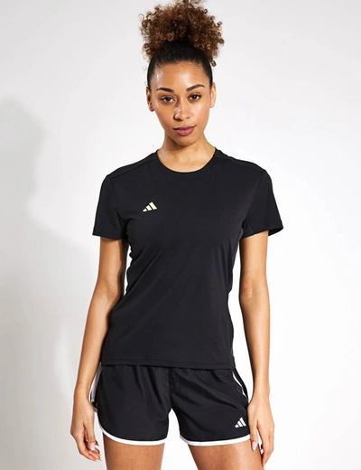 Shop Adidas Originals Adidas Adizero Essentials Running T-shirt In Black
