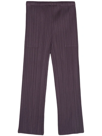 Shop Issey Miyake Pleats Please  Women Pants In 89 Dark Purple