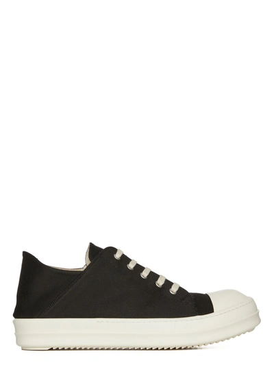 Shop Rick Owens Drkshdw Men Slip On Sneakers In 911 Black/milk/milk