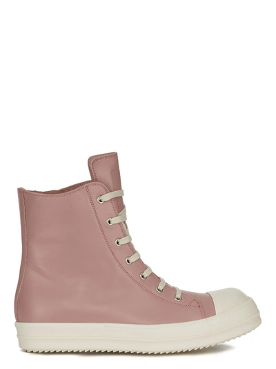 Shop Rick Owens Men Sneakers In 6311 Dusty Pink/milk/milk