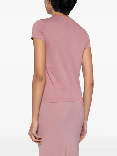 Shop Rick Owens Women Cropped Level T-shirt In 63 Dusty Pink