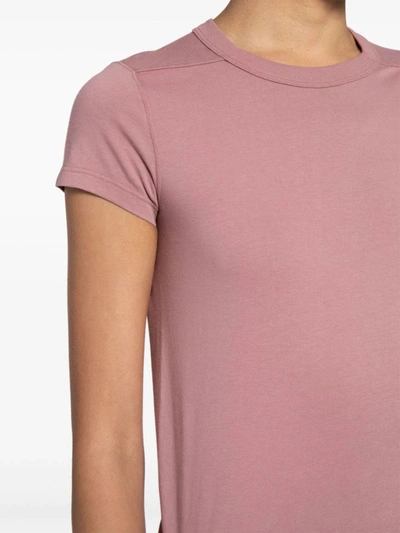 Shop Rick Owens Women Cropped Level T-shirt In 63 Dusty Pink