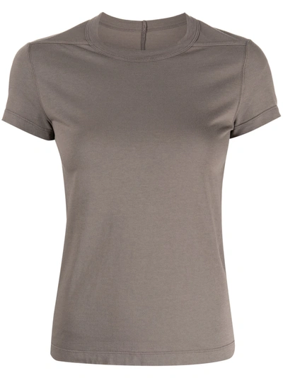 Shop Rick Owens Women Cropped Level T-shirt In 34 Dust