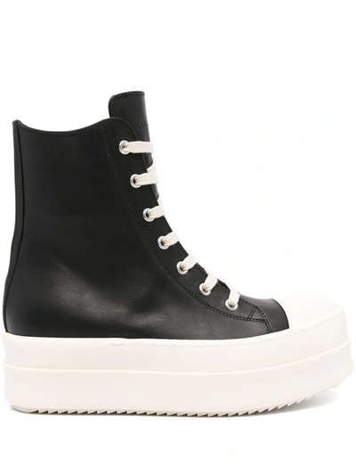 Shop Rick Owens Women Mega Bumper Sneakers In 911 Black/milk/milk