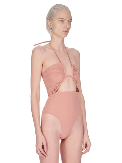 Shop Rick Owens Women Prong Bather Bathing Swimsuit In 63 Dusty Pink