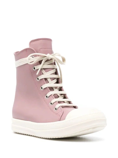 Shop Rick Owens Women Sneakers In 6311  Dusty  Pink/milk/milk