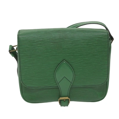 Pre-owned Louis Vuitton Cartouchiere Green Leather Shoulder Bag ()