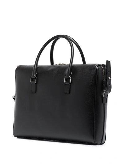 Shop Saint Laurent Men Bv Briefcase Bag In 1000 Nero